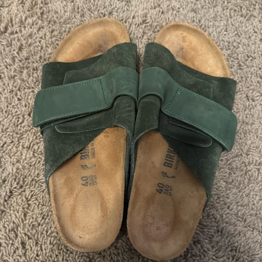 Birkenstock Kyoto nubuck dark green size 40 (women size 9)